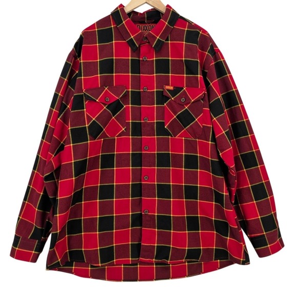 Dixxon Mens 3X Leatherneck Flannel Plaid Long Sleeve Button Front Shirt